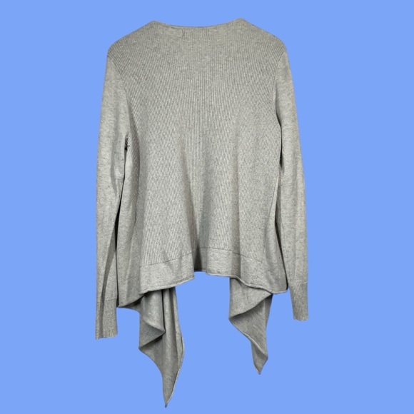 Michael Michael Kors taupe ribbed cashmere angora blend waterfall cardigan XL - Picture 4 of 16